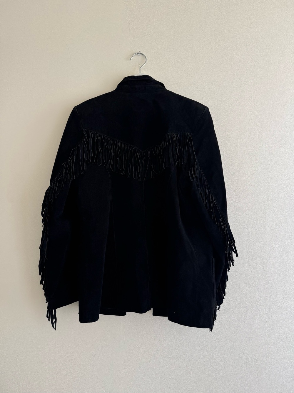 Denim&Co Black Suede Fringe Jacket - Picture 5 of 6